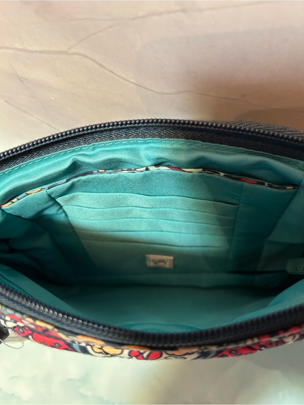 Vera Bradley Red Paisley Crossbody Wristlet - Picture 5 of 5